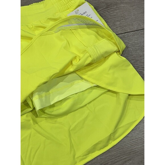Lululemon Hotty Hot Skort Womens 2 HIYE Highlighter Yellow Golf Tennis NWT - Picture 6 of 12